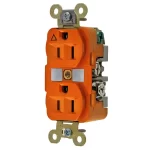 Contacto duplex naranja 15amp. 125 volts